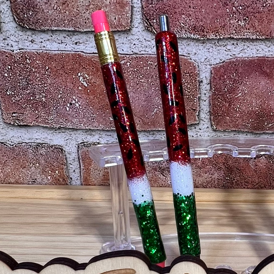 Watermelon Glitter Forever Pen & Pencil Set