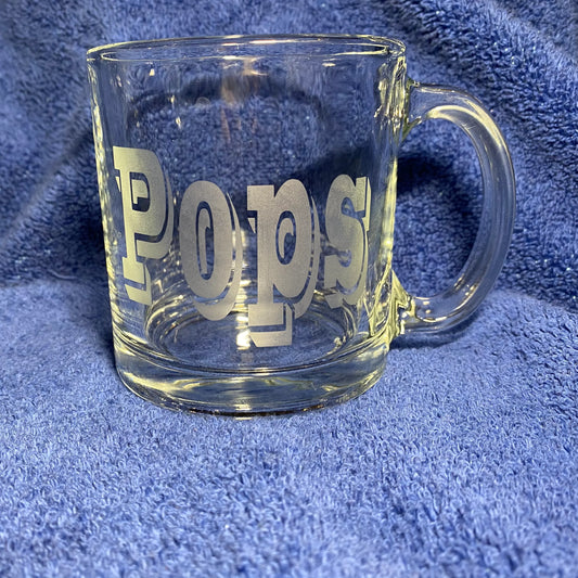 14oz Clear Glass Coffee Mug