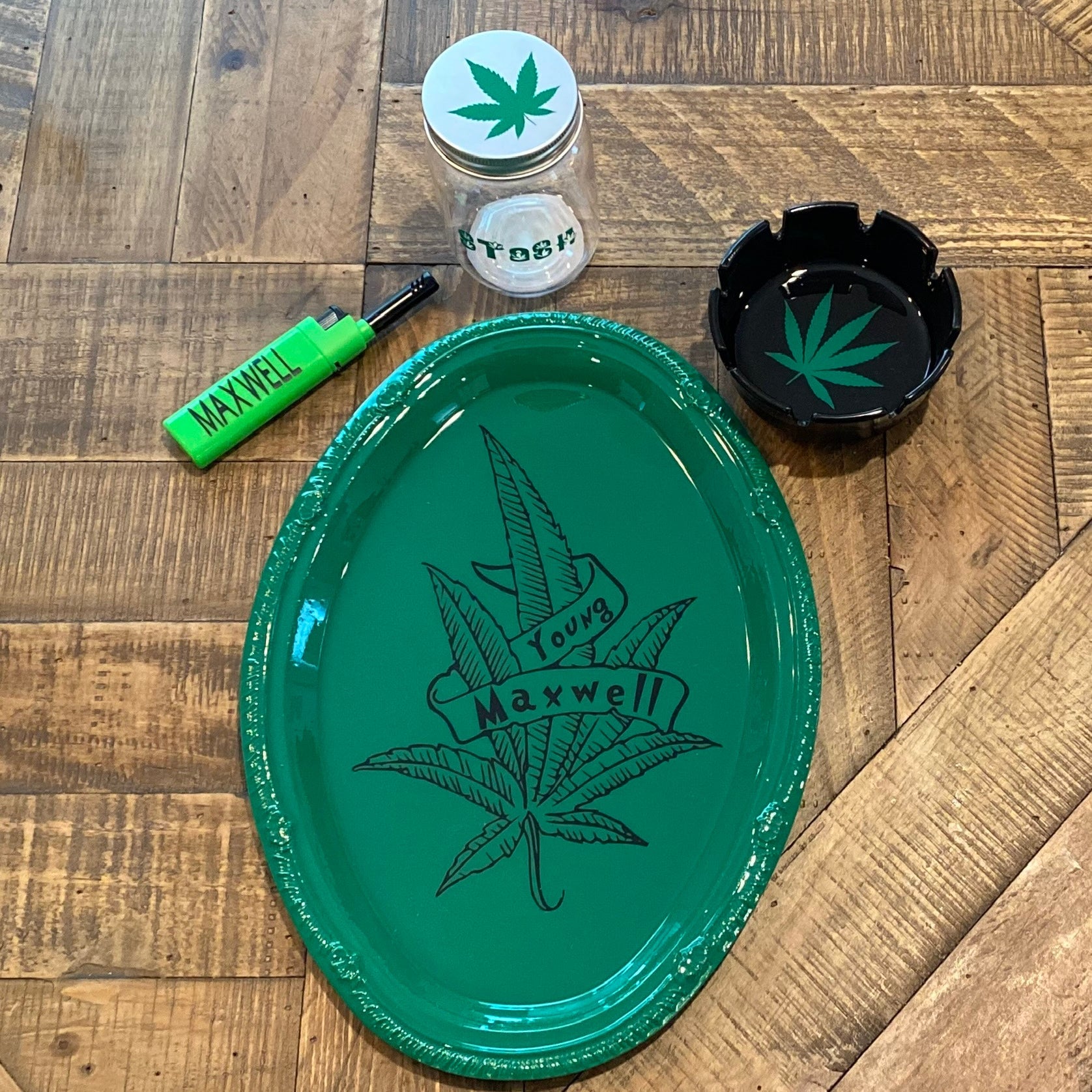 tobacco tray Foldable Cigarettes Rolling pair with accent decorative pieces Wooden Custom Tray, Smoking Tray,