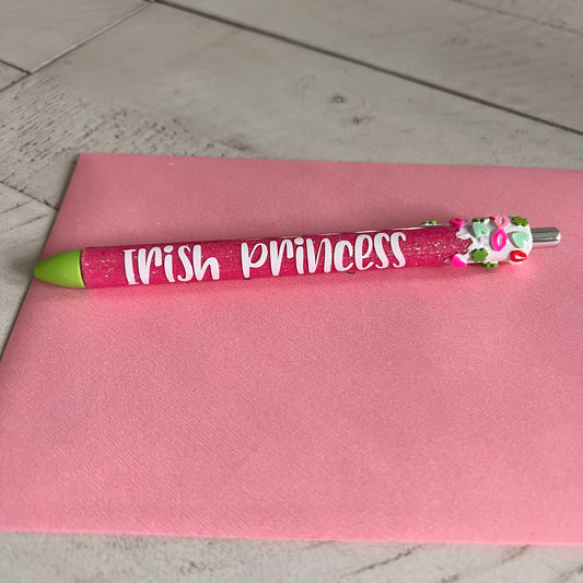 Irish Princess with Confetti RTS Glitter Pen