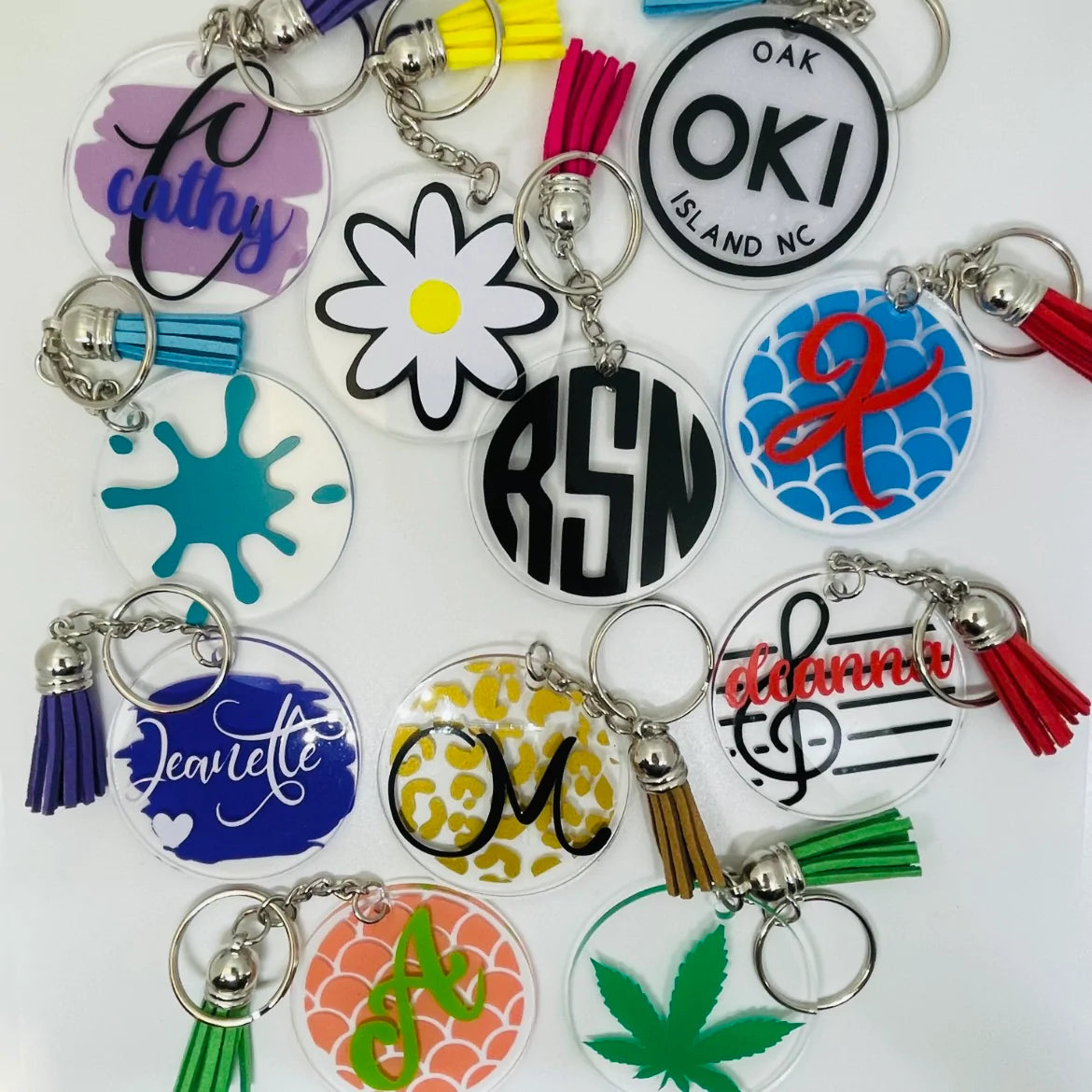 Personalized Keychain with Tassel