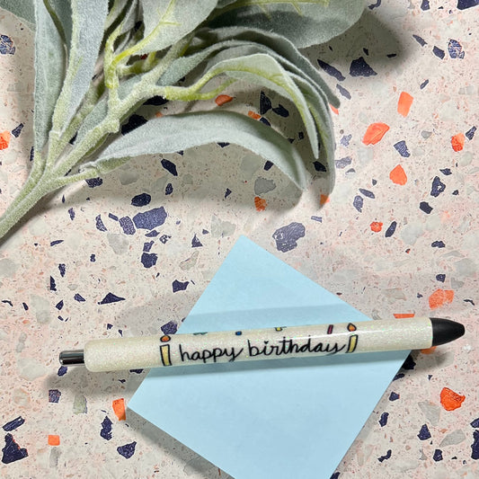 Happy Birthday RTS Glitter Pen