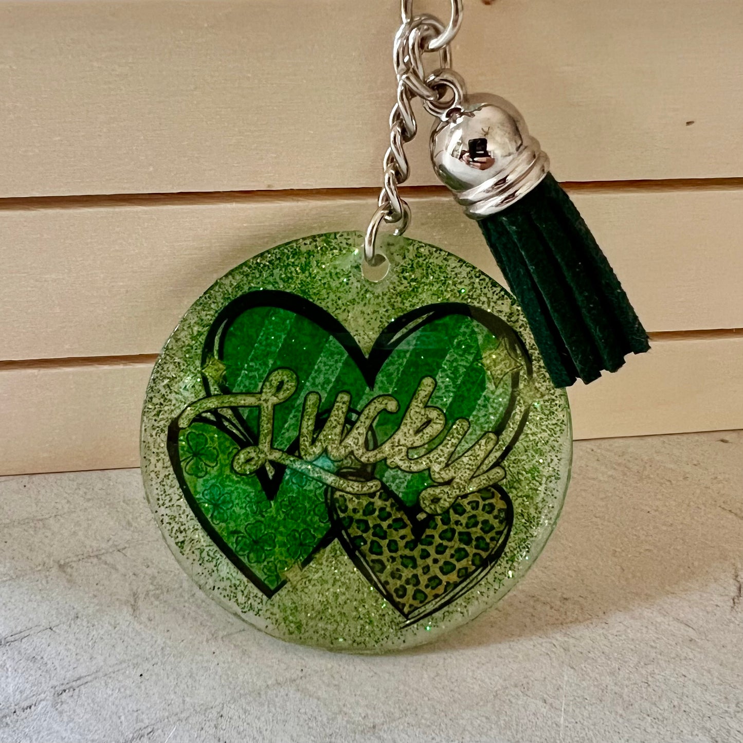 St Patrick's Day Lucky Keychain with Tassle